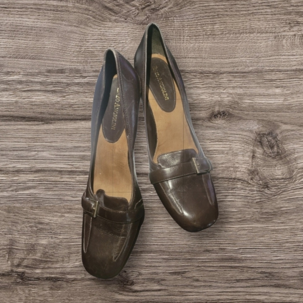 ENZO Angiolini leather 2" heels, new without tags, brown/